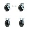 Service Caster 6 Inch Phenolic Caster Set with 2 Brakes/Swivel Lock 2 Rigid SCC-30CS620-PHB-TLB-BSL-2-R-2 - alternate 1